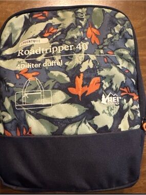 REI Co-op Duffel with Navy and Green Floral Print